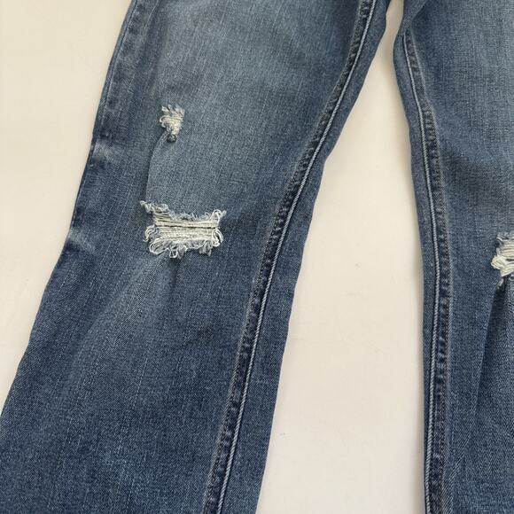 Womens SNEAK PEEK Jeans Mid Rise Distressed BOHO Y2K Size 9 Waist 29 - Picture 3 of 9